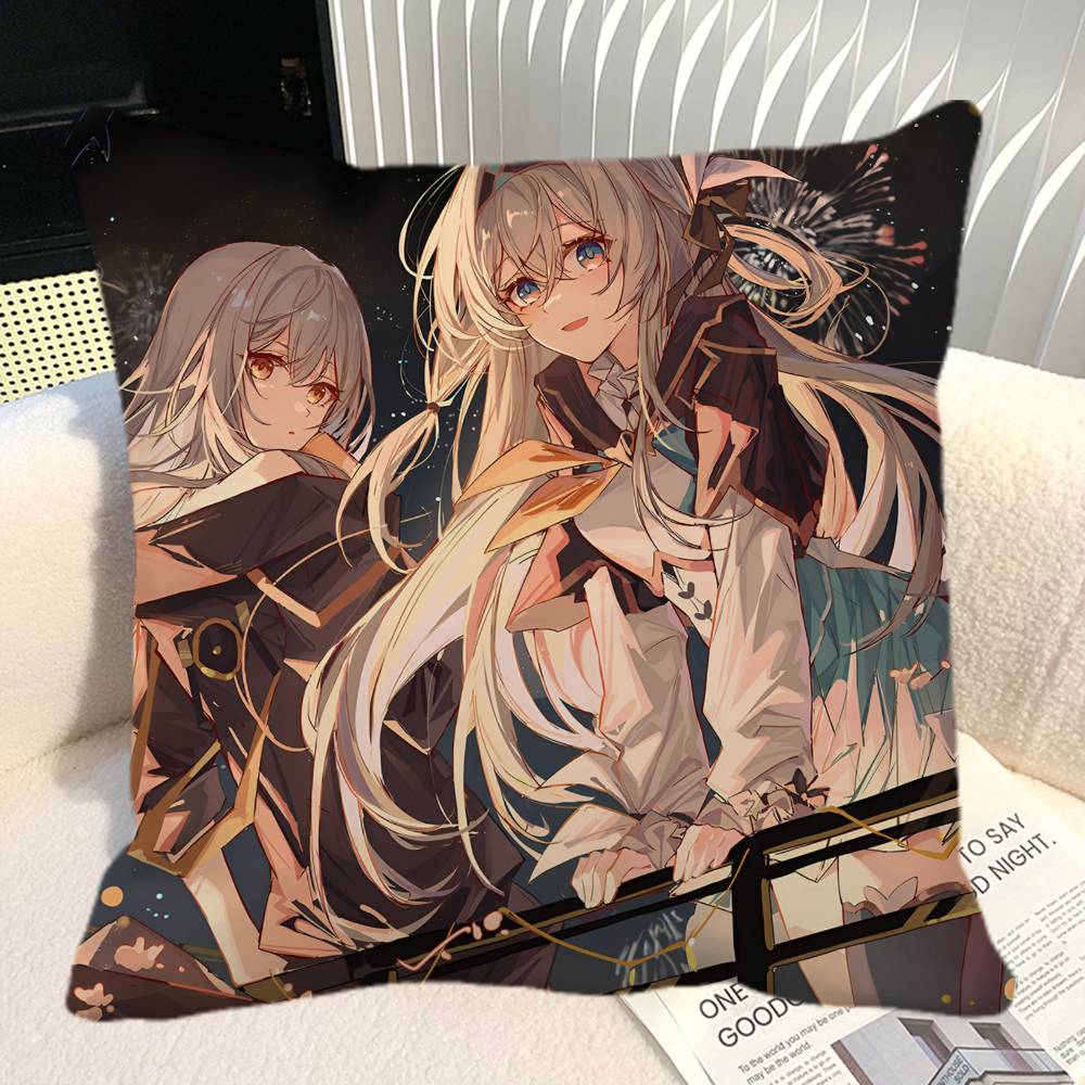 Game Honkai Star Rail Firefly Pillow Case Square Pillow Bedroom Sofa Leisure Comfort Cushion Car Home Decoration