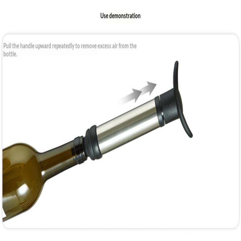 Vacuum Pump Preserver Wine Saver Set Vacuum Wine Stoppers For White / Beer Wine Zinc Alloy Keep Wine Fresh