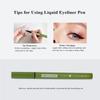 Waterproof Liquid Eyeliner Smudge-Proof & Transfer-Resistant Long-Lasting Appearance Green Eyeliner Black