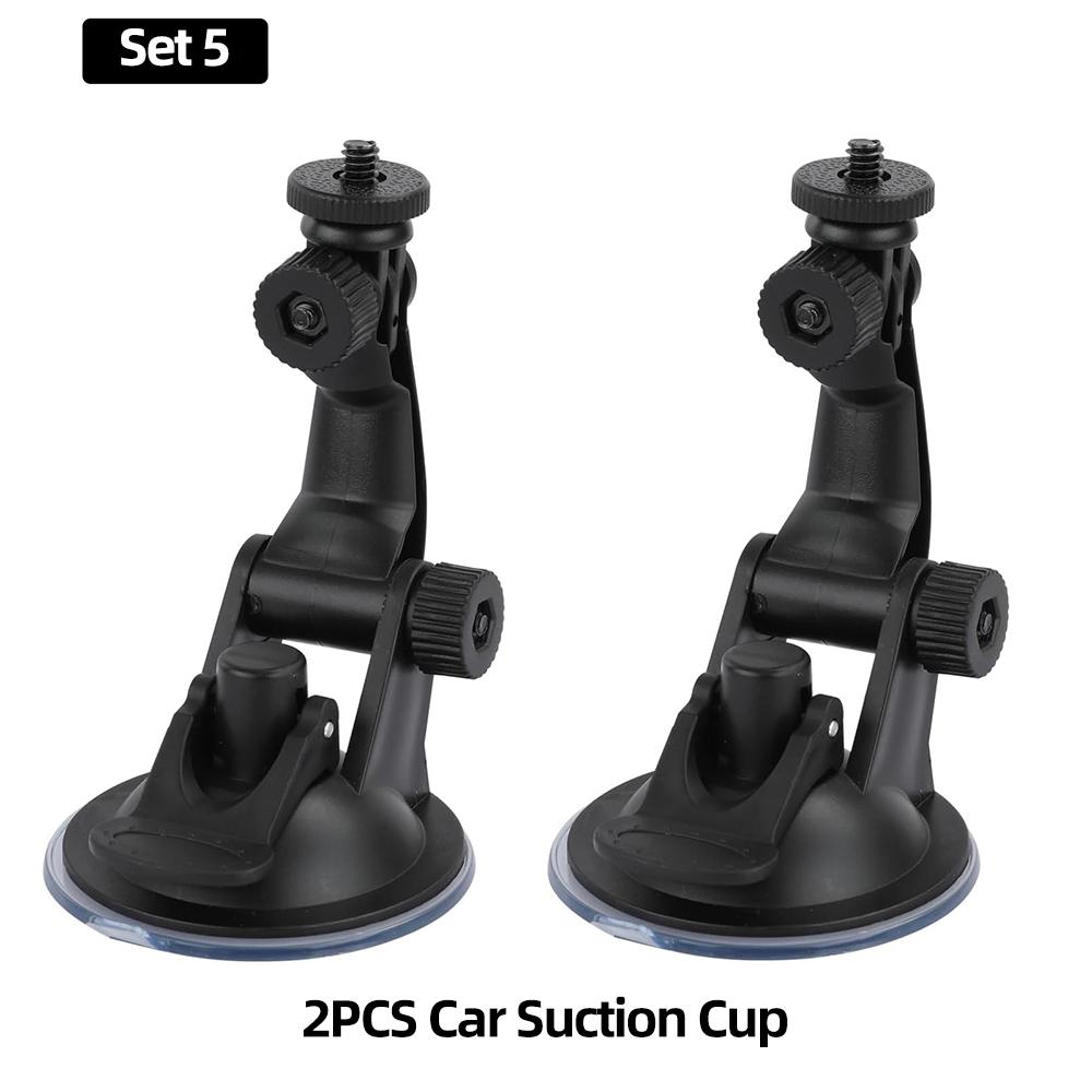 Car Suction Cup Holder 1/4 Car Mount for GoPro Hero 13 12 11 10 9 Insta360 SJCAM SJ4000 AKASO DJI Osmo Action Camera Accessories