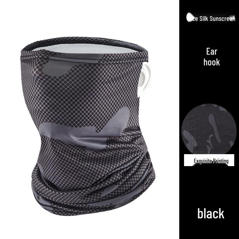 Protection Été Homme Soie Glacée Cagoule Intégrale & Tour de Cou - Masque Solaire d'Extérieur Moto & Cyclisme