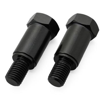 Daytona Motorradspiegeladapter mit Stoßdämpfer 10mm Links und Rechts 99782, Schwarz, Rechtsgewinde, Set,