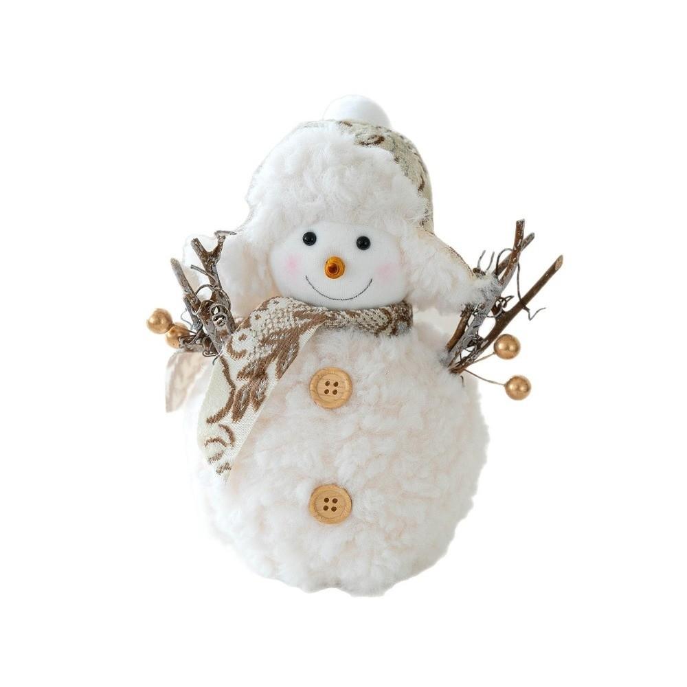 Round Hat Christmas Snowman Ornaments Knitted Snowman Statue Cute Xmas Decoration  Festivals