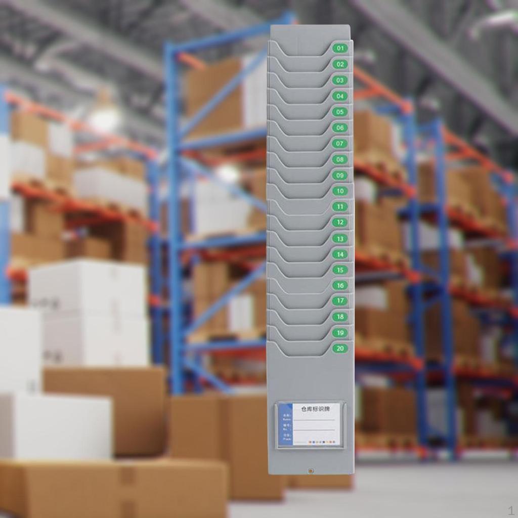 Tidskortstativ Lønnsregistreringsenhet Display med Skrue Uttrekkbar Kontorkortholder Veggmontering