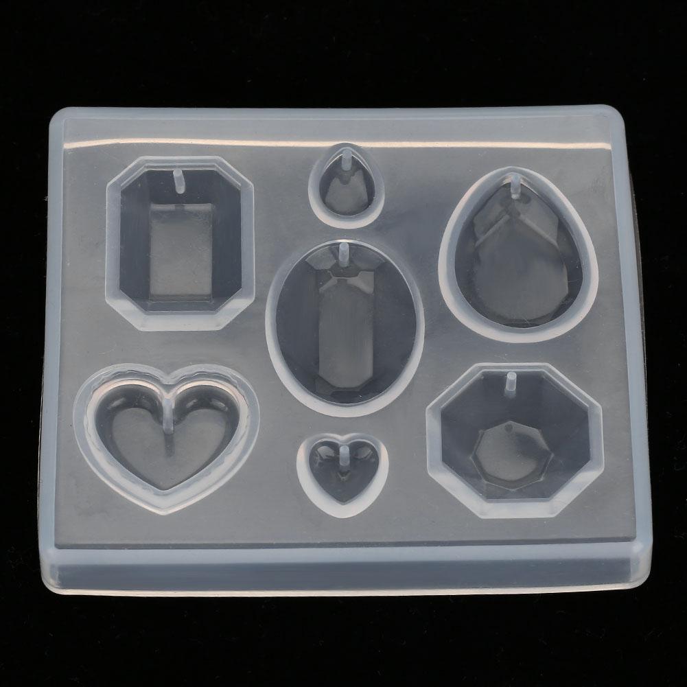 Faceted Gemstone Clear Silicone Mold for Jewelry for DIY Jewelry Craft Making