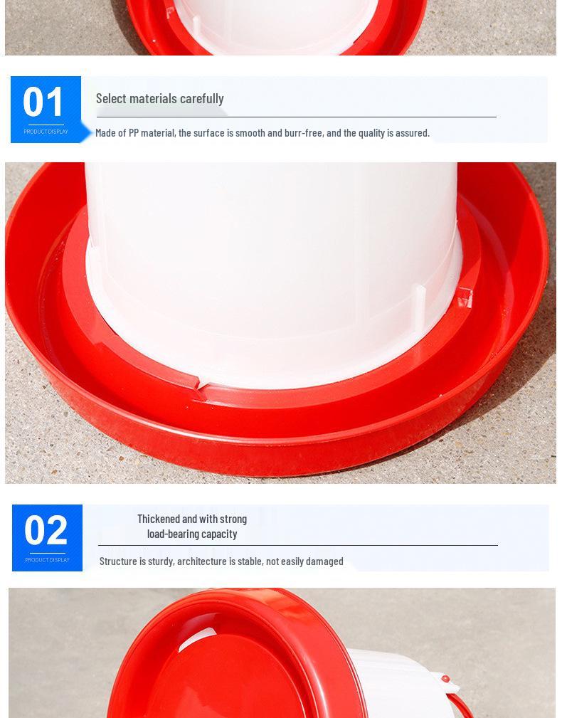 Yujia Poultry Plastic Drinker: Chicken, Duck & Goose Water Feeder Bucket