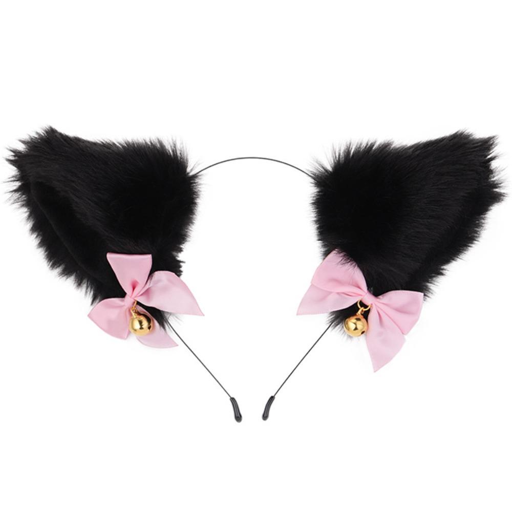 Realistic Plush Cat Ears Headband Furry Cosplay Hair Hoop Anime Headband Daily Wear