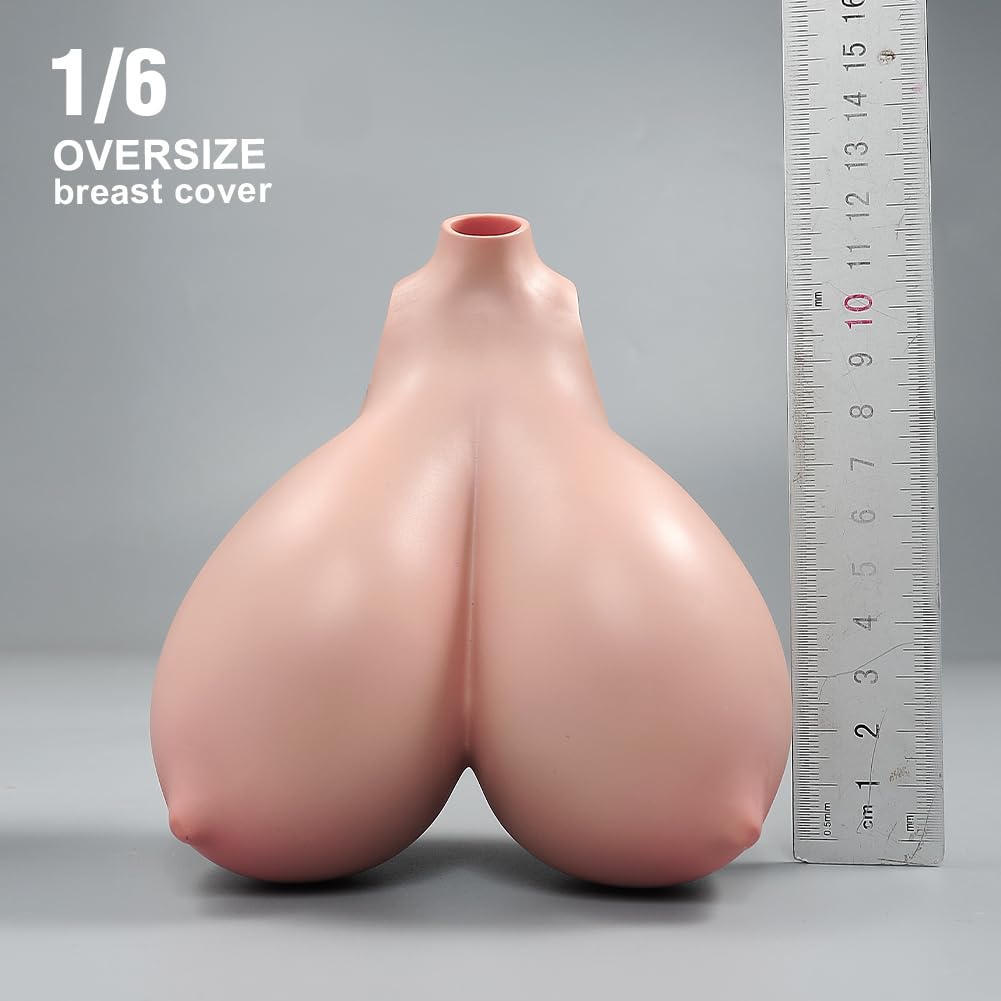 Maßstab 1/6 Übergroßes Make-up Brustvergrößerung Braune Haut Büstenabdeckungsmodell Passend für 12" AB 001 TBL Fettleibige Soldatin Action-Puppe