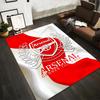"Tappeto Logo Arsenal Rosso Bianco con Testo Gunner Till I Die Design" Adatto per l'uso come antiscivolo per soggiorni, camere da letto, divani