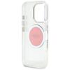 Guess Iml Metal Colored Circle Case Classic Logo Magsafe For iPhone 16 Pro Pink