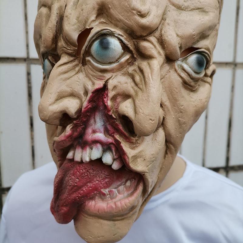 Resident Evil Blood Zombie Mask With Three Eyes For Halloween Horror Props Event