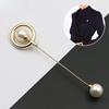 Pearl Decorative Buckle One-Word Button Cuff Pin Buckle Clothes Coat Jacket Accessories Shawl Silk Scarf Shirt Buckle
