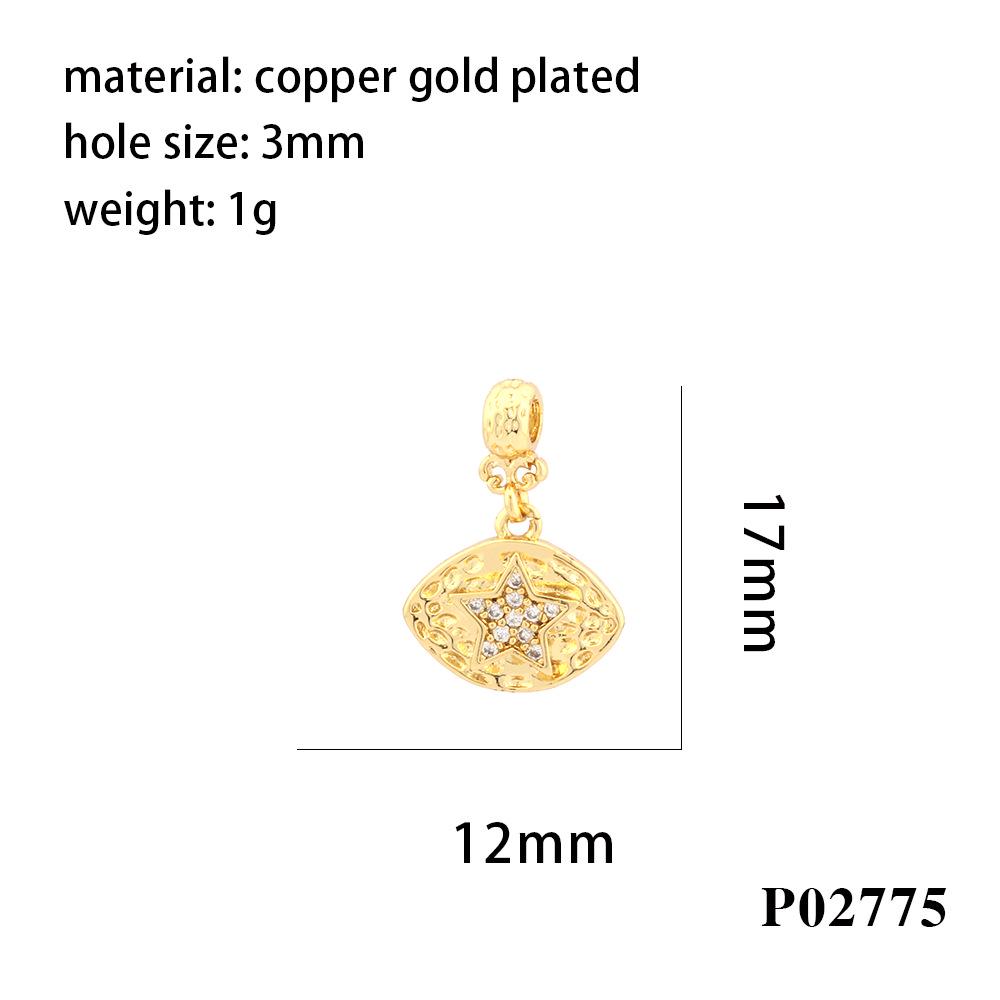 New Color-Preserving Zircon Eye Necklace Bracelet Pendant DIY Heart Jewelry Accessories