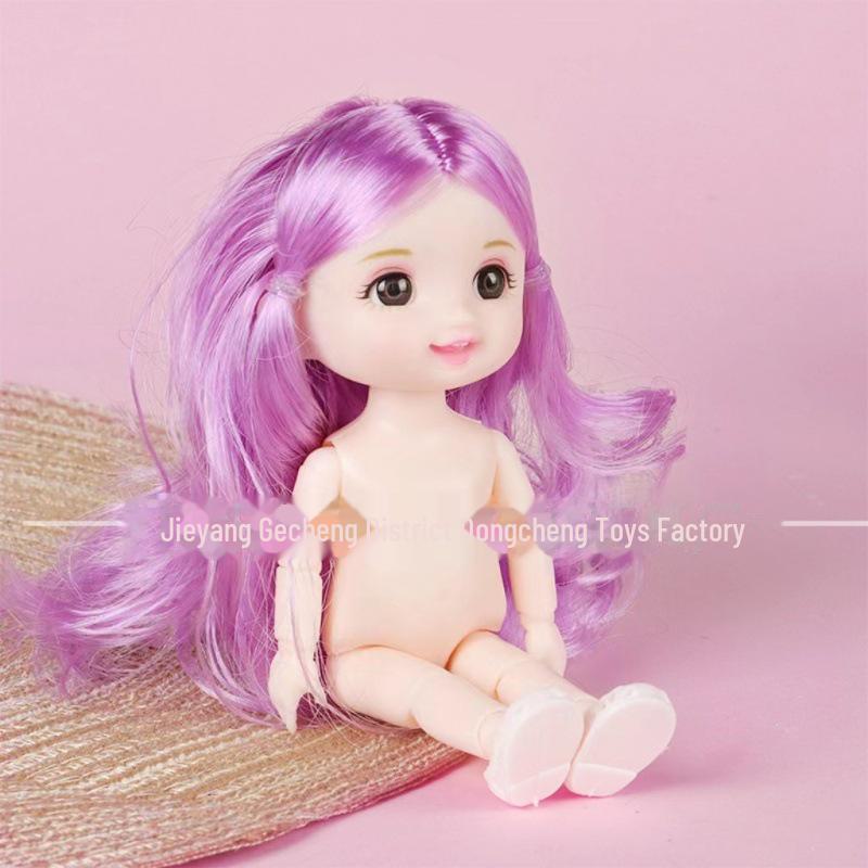 17 cm Mini BJD Puppenkörper - 6 Zoll Prinzessin Mädchen, 16 cm Kleine Nacktpuppe