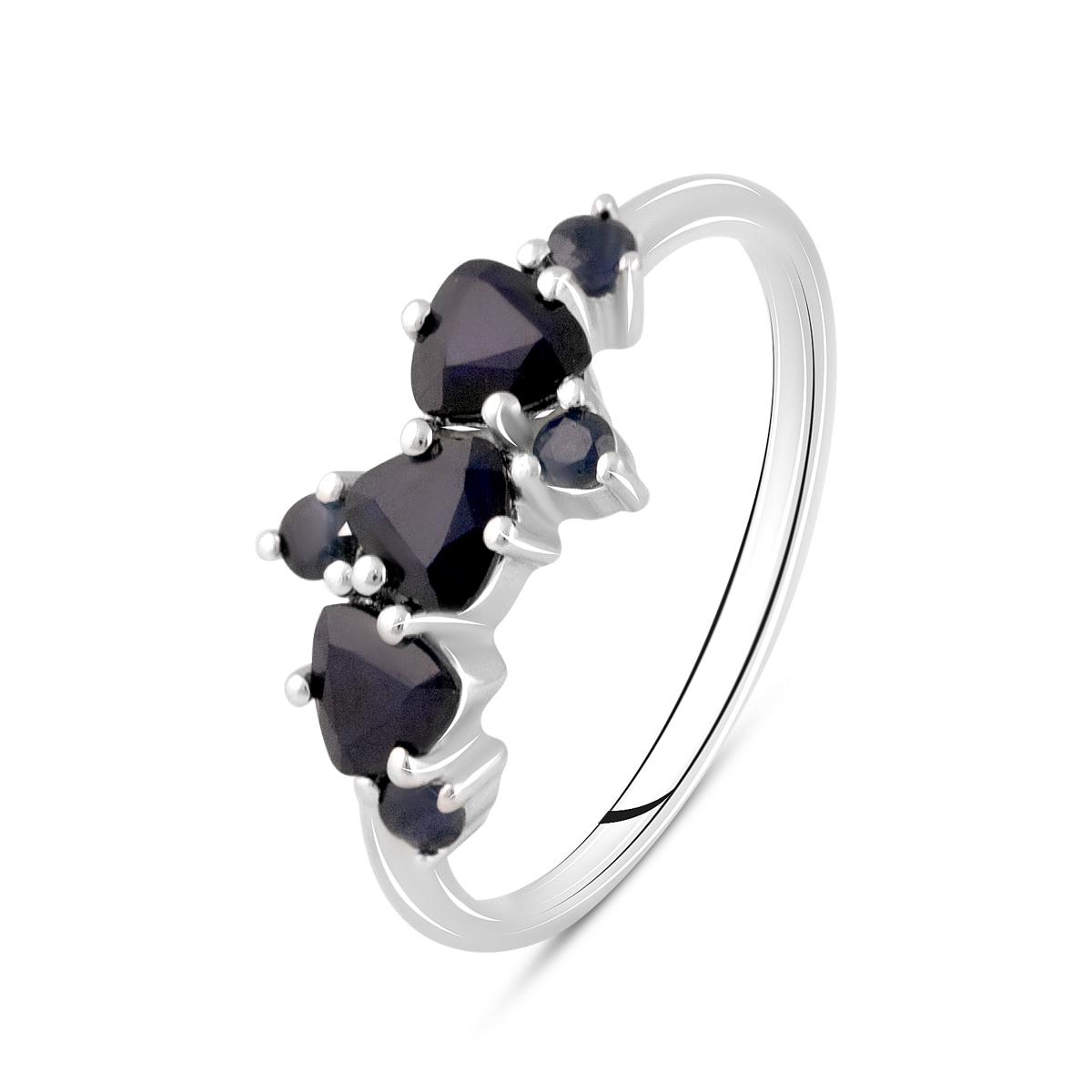 

Срібна каблучка з натуральним сапфіром 1.25ct (2112679) 18.5 сапфіровий