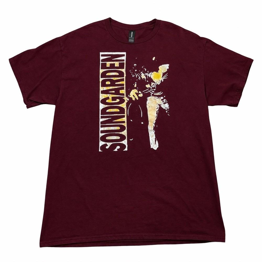 Soundgarden Band TShirt Mens Large Maroon Graphic Logo Gildan Softstyle Tee Unisex T-Shirt XXXXL
