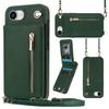 Portfel z zamkiem na ramię Skórzane etui do iPhone 16 Pro Max 16E 15 14 Plus 13 12 11 X XR XS Uchwyt na karty Pasek na szyję Pokrowiec z podstawką