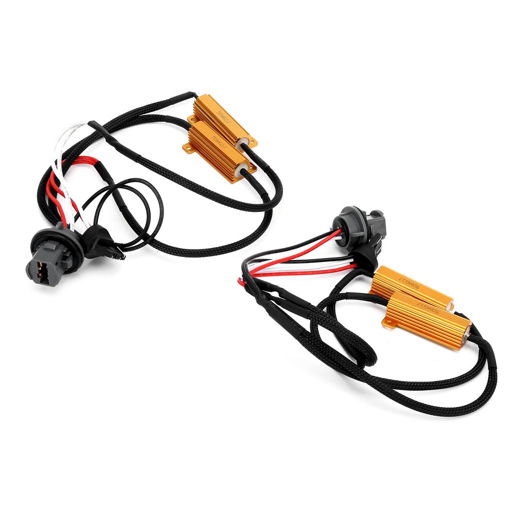 Pair 7443 LED Load Resistor Canceller 50W 6 Ohm  for Headlight Fog Daytime Running Lamps