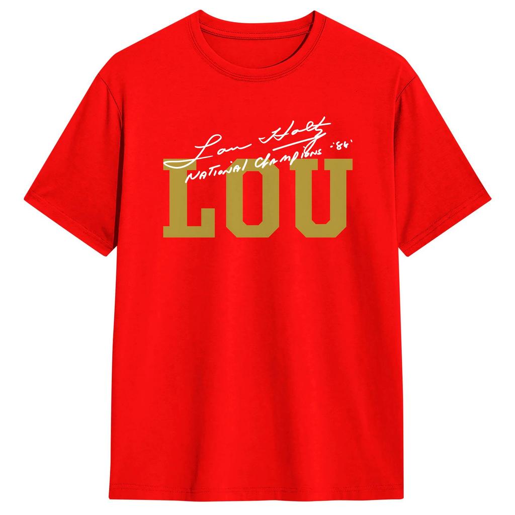 Lou Holtz Thank You For The Memories TShirt Summer Hip Hop TShirts Cotton O Neck Oversized Tees Short Sleeve Vintage Tops