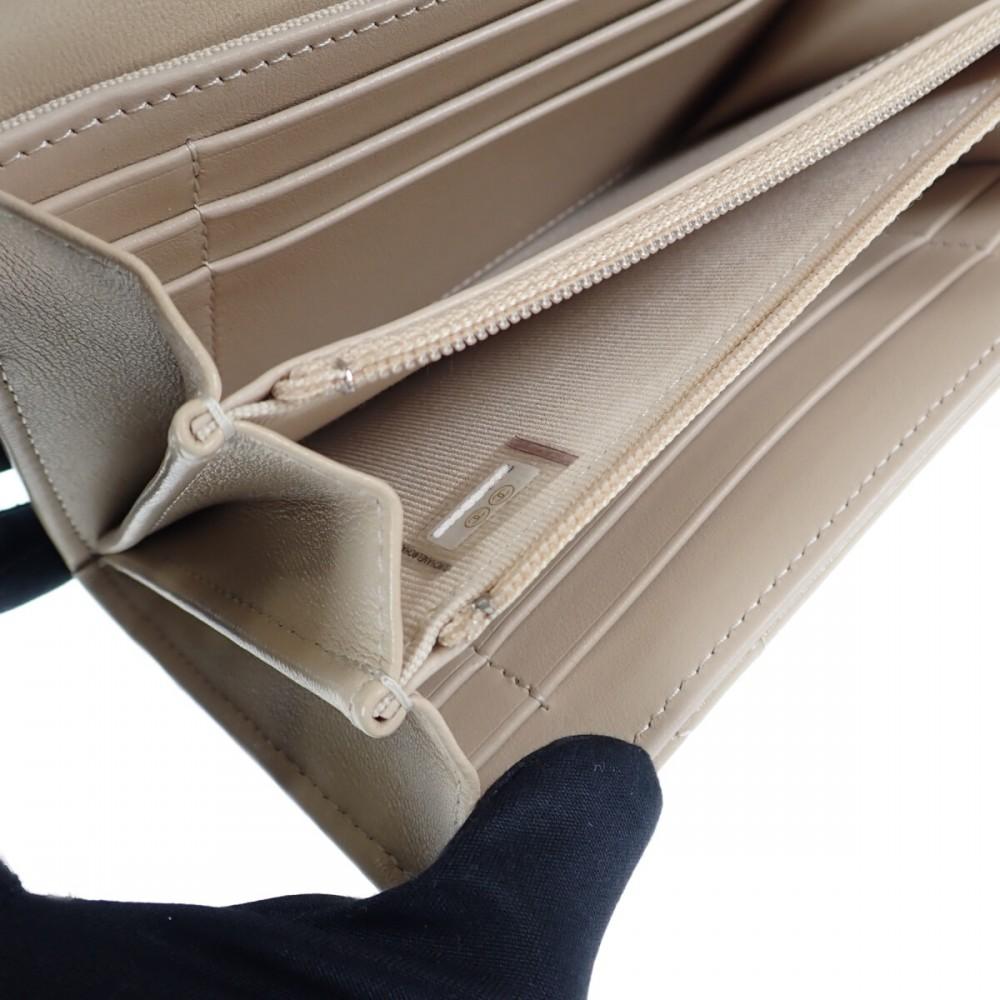 Chanel AP2700_B04852_N5025 Bifold Wallet Beige Lambskin Women