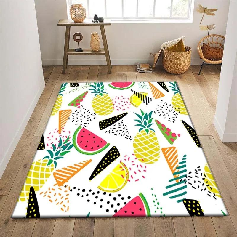 Fruit Lemon Print Floor Mats Door Decoration Home Living Room Floor Mats