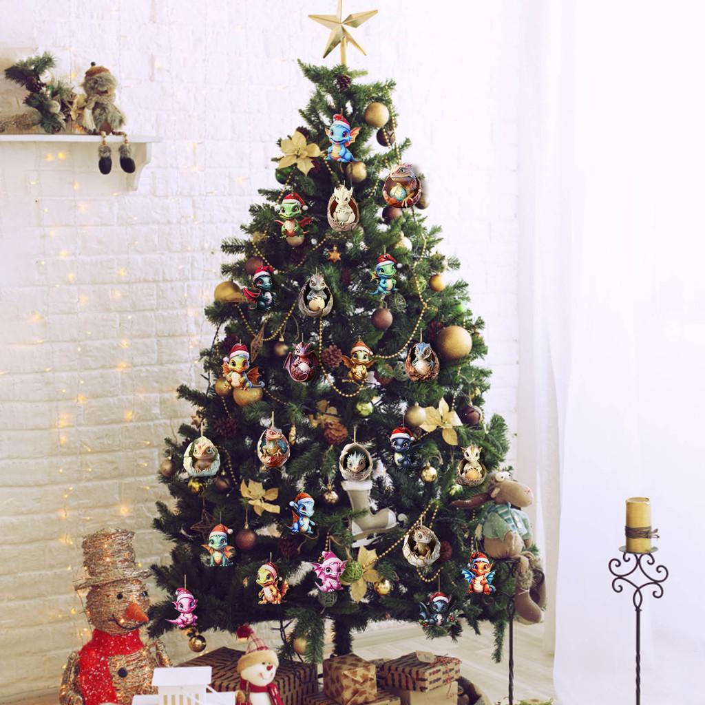 Christmas Dragon Holiday Decor Miniature Acrylic Advent Calendar Blind Box For Festive Gift Giving