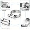 40-Piece Stainless Steel 1/4'' - 1-1/8'' Hose Clamp Set for Pipes, Intercoolers, Plumbing, Tubes & Fuel Lines