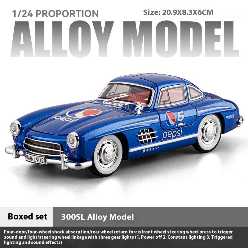 1:24 Cola Edition 300SL Legierungsmodell, Exquisites Tischornament, Das Beste Sammlerstück Für Auto-Modell-Liebhaber gray