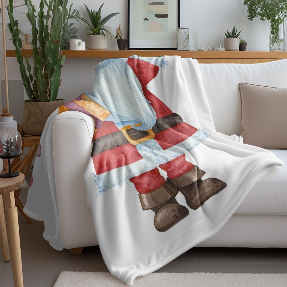 Tuniu Niedliche Weihnachtsmann-Decke für Kinder Jungen Mädchen Winter-Überwurf Weiches Fleece Bett Sofa Dekorative Geschenk Geschenkidee