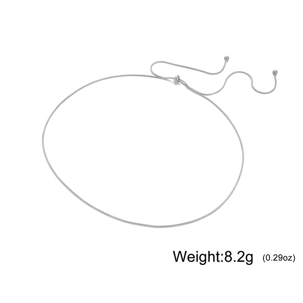 EUEAVAN Basic Snake Chain Necklace For Woman Men Stainless Steel 80cm Adjustable Chains Jewelry Accessories Gift Wholesale