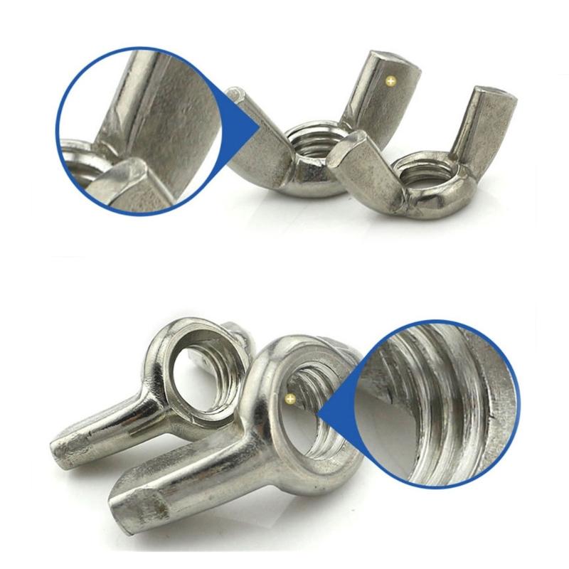 45pcs Steel Wing Nuts Assortment Easy Install Hand Tightened Simple Installation