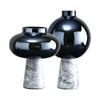Vaso de Vidro Mármore Círculo Geométrico Estrela Flor Vaso Artesanato de Vidro Ornamentos Acessórios para Arranjo de Flores Decoração de Casa