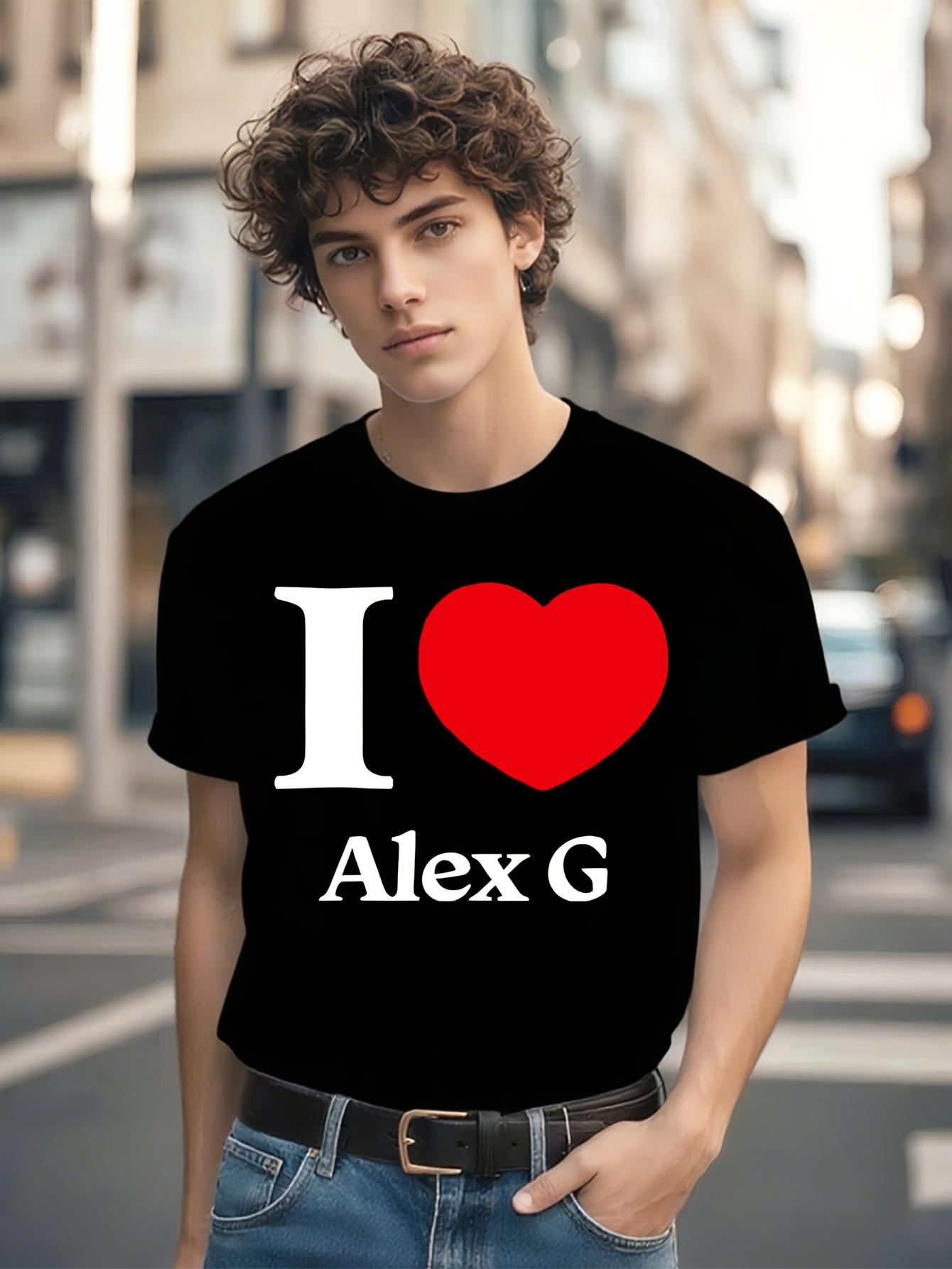 Love Alex G Graphic Tshirt Graphic Tshirt - Black with Re... M