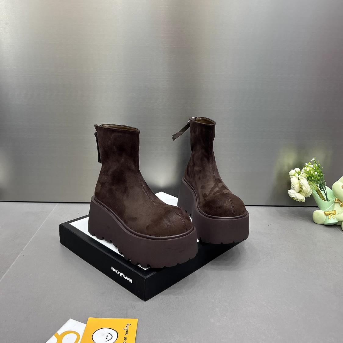 

Ботильоны на платформе, женские замшевые туфли, плюшевые, теплые, на высоком каблуке, 2024, трендовые зимние повседневные ботинки Chelsea Cozy Brand Botas Mujer 38 кофейный