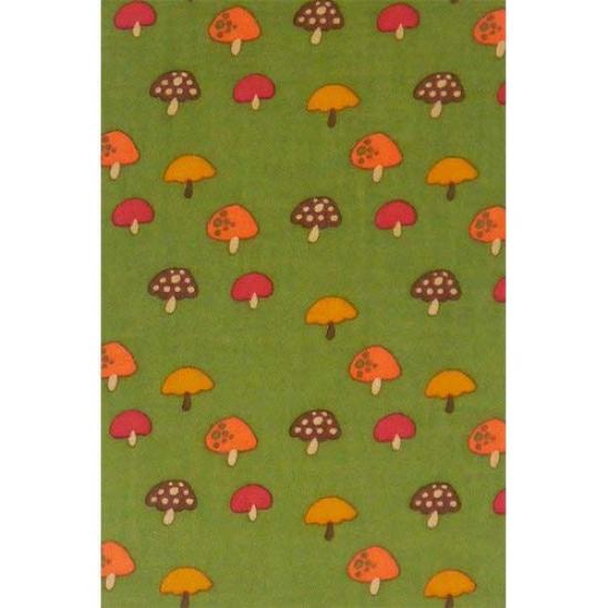 

Hamamonyo Tenugui - Beans and Mushrooms Design, Japanese Hand Towel зелёный
