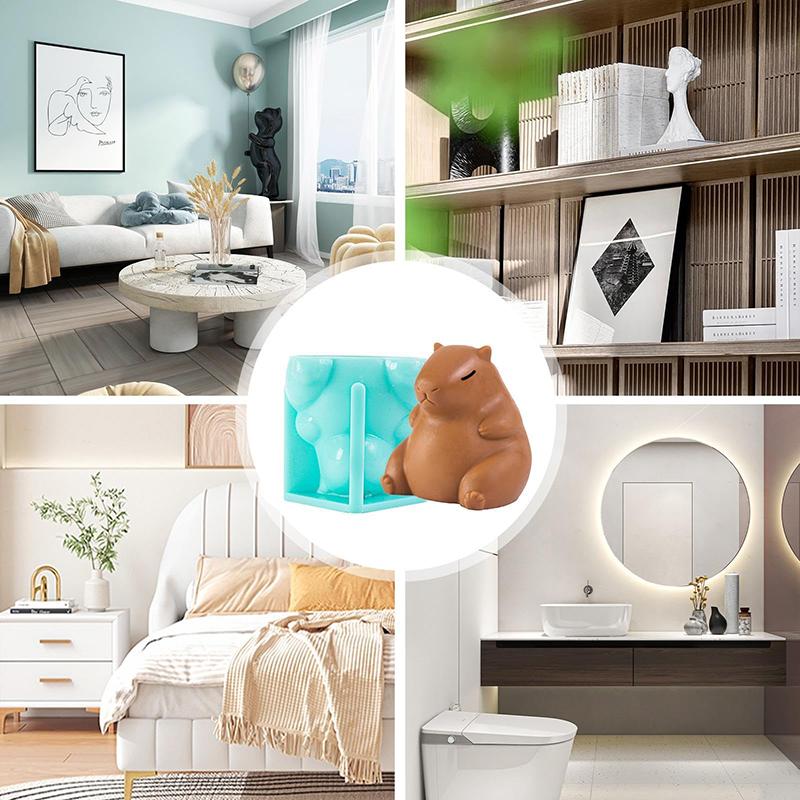 Cute Capybara Silicone Mold Cartoon Animal Milk Jelly Pudding Silicone Mould Home Kitchen Baking Accessories Party Restaurant