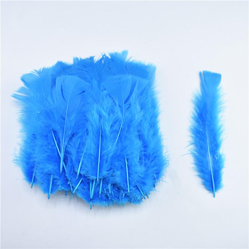 100pcs Flat Fluffy Colorful Turkey/Chicken FeathersDiy Pheasant Plume for Needlework Decor Clothes Handicraft Accessories10-18cm