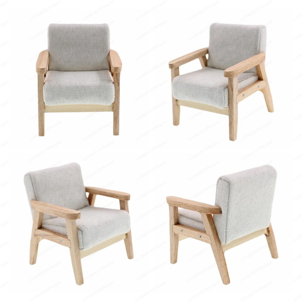 1:12Dollhouse Doll single chair, mini ornaments, toys, single sofa, Japanese scene photography
