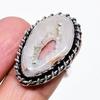 Agate Geode Slice Gemstone Handmade 925 Sterling Silver Jewelry Ring Size 7 KJ-251