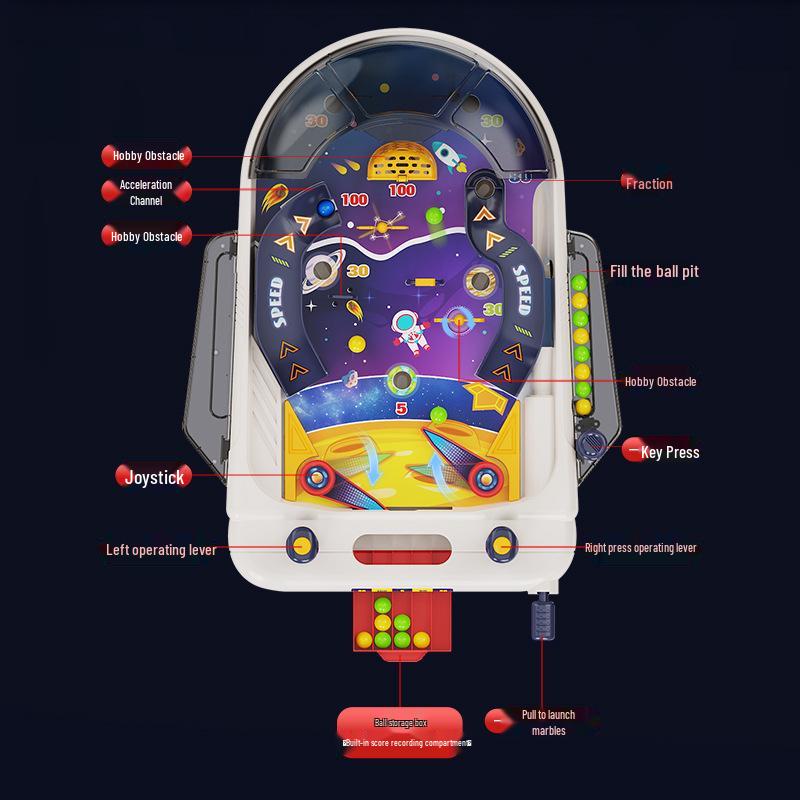 Kids' Space Battle Marble Game: Interactive Educational Tabletop Toy for Stress Relief