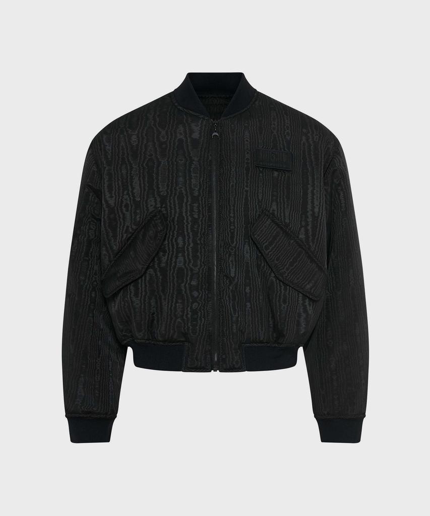 Marine Serre (U) Recycled Moiré Bomber Jacket Black