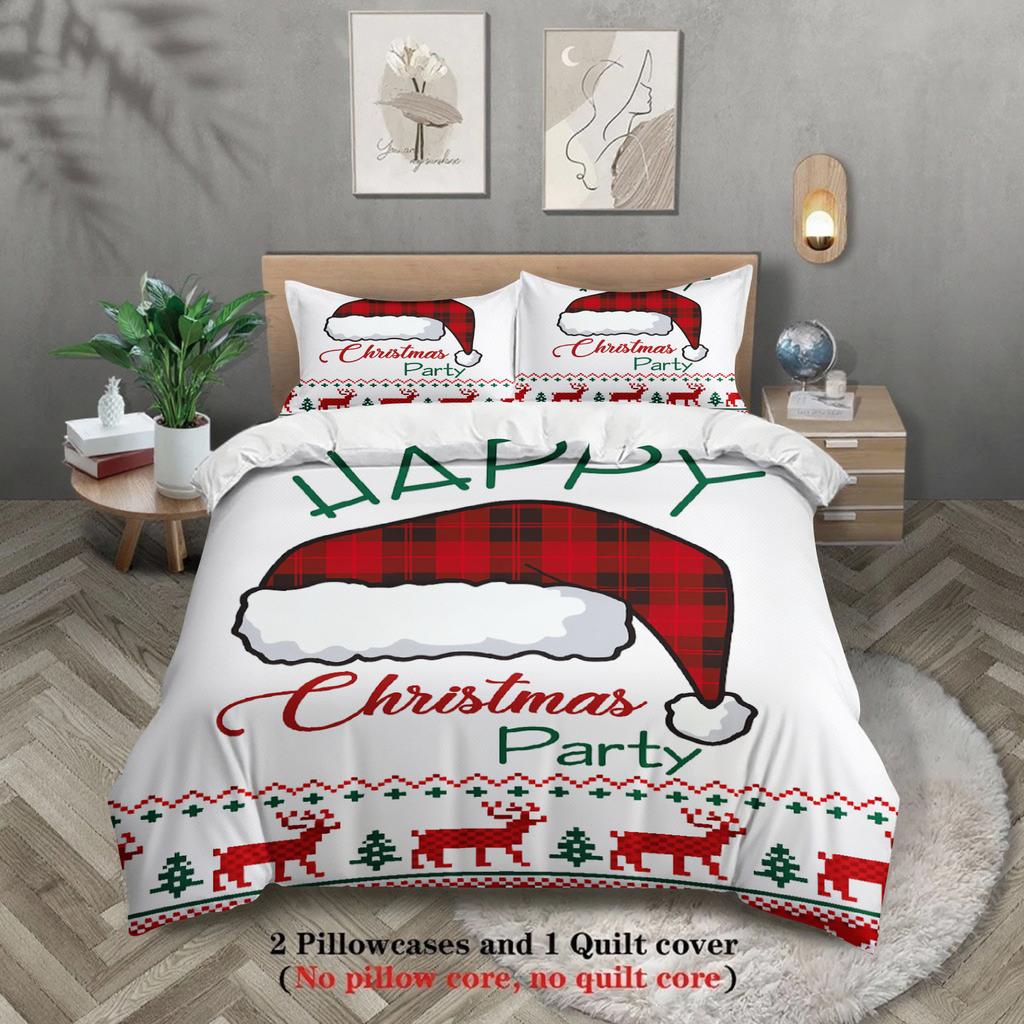 Comforter Christmas Bedding Set 3D Printed Soft Single Twin Size Home Decor Birthday Gift For Kids Christmas Gift Bedroom