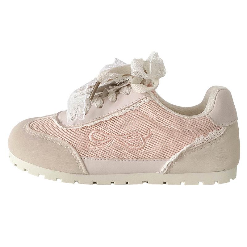 B3527 latex insole/fairy wind platform puff shoes female 2025 new lightweight little white shoes board shoes German training shoes