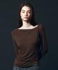 TOWAV Nest Cowl Neck Tee_Brown