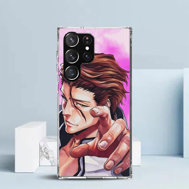 Aizen Sousuke Bleach Phone Case For Samsung Galaxy S24 S25 Edge S26 Ultra S22 S23 Plus S21 + S20 FE Soft TPU Back Cover Galaxy S