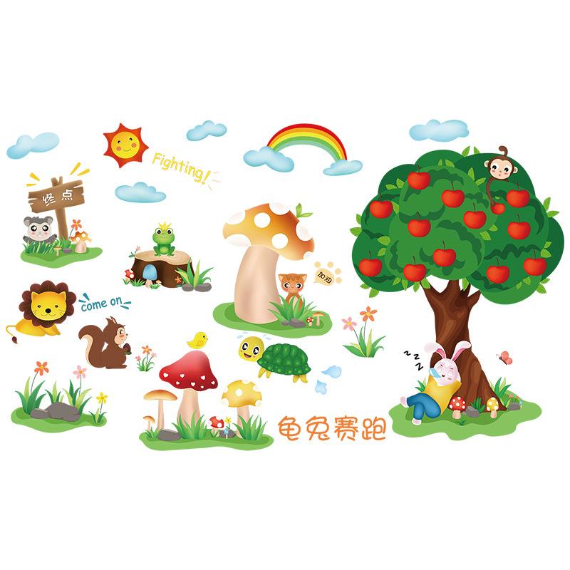 Cartoon Dinosaur 3d Wall Stickers  Baby and Children's Room Decoration  Bedroom Bedside Wallpaper Wall Decoration Stickers