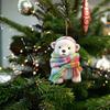 Creative Polar Bear Pendant Christmas Tree Ornament DIY Happy New Year Merry Christmas Present Handmade New Year Decor