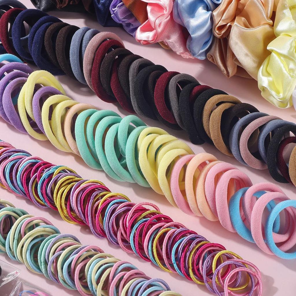 4423Pcs Girls Hair Accessories Set Colorful Elastic Hair Bands Girls Ponytail Holders Hair Ties Scrunchies with Styling Tools