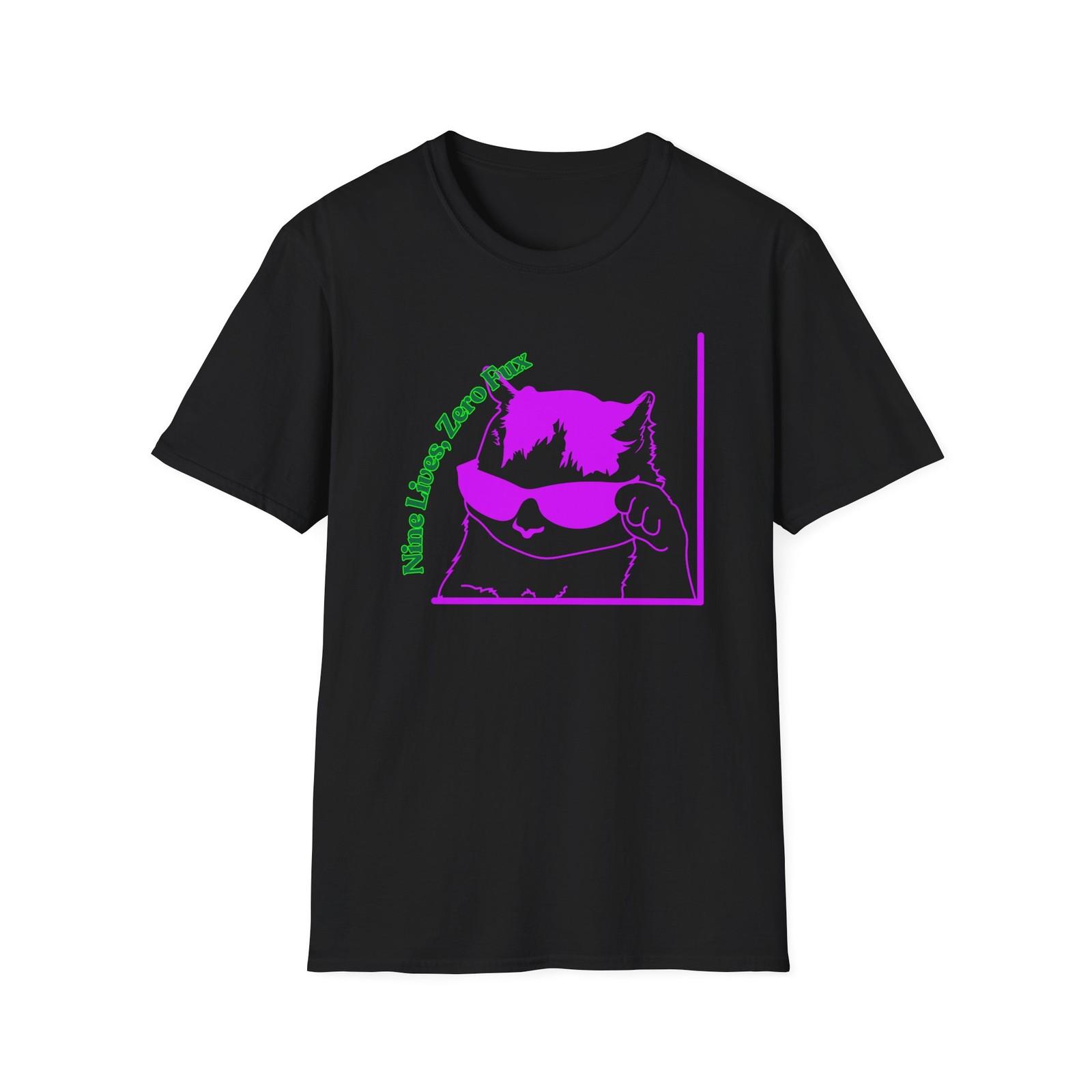 Nine Lives | Funny Cat Shirt | Fashion | Trending | Unisex Softstyle T-Shirt XXXXL