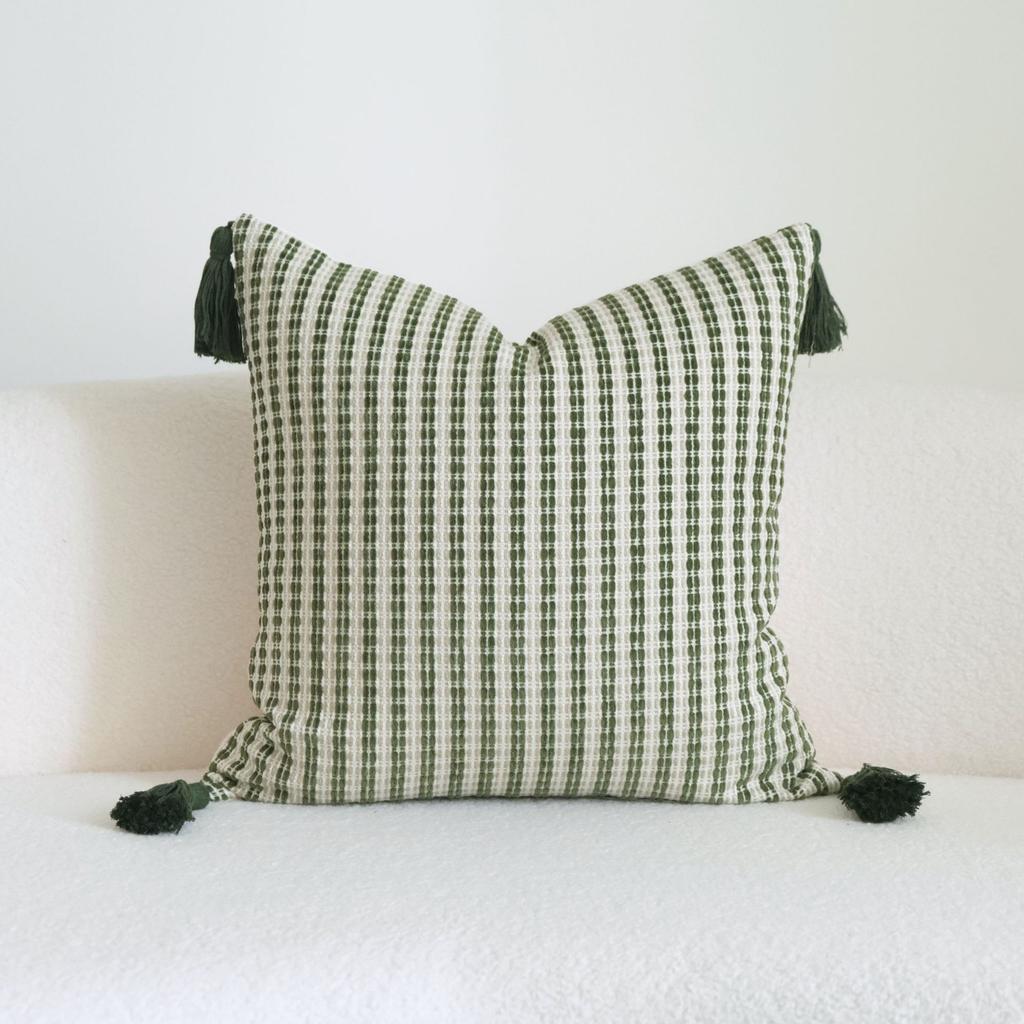 French Retro Green Throw Pillow Cover Wabi-Sabi Style Three-Dimensional Embroidery Sofa Pillowcase Headboard Cushion Covers